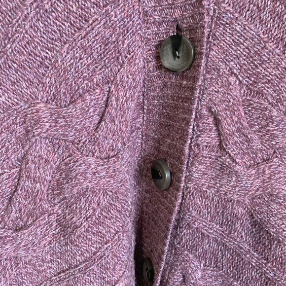 Moth Anthropologie Wool Blend Asymmetric Cardigan Purple Size Small Cozy Boho - Picture 7 of 10